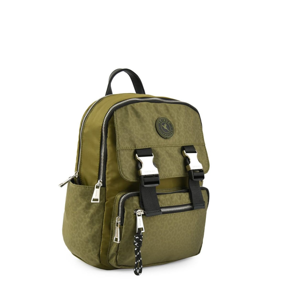 TRINUS - Mochila college mediana verde oliva