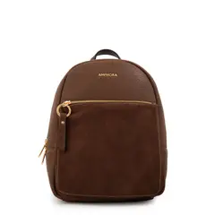 AMPHORA - Mochila mediana asmara café oscuro