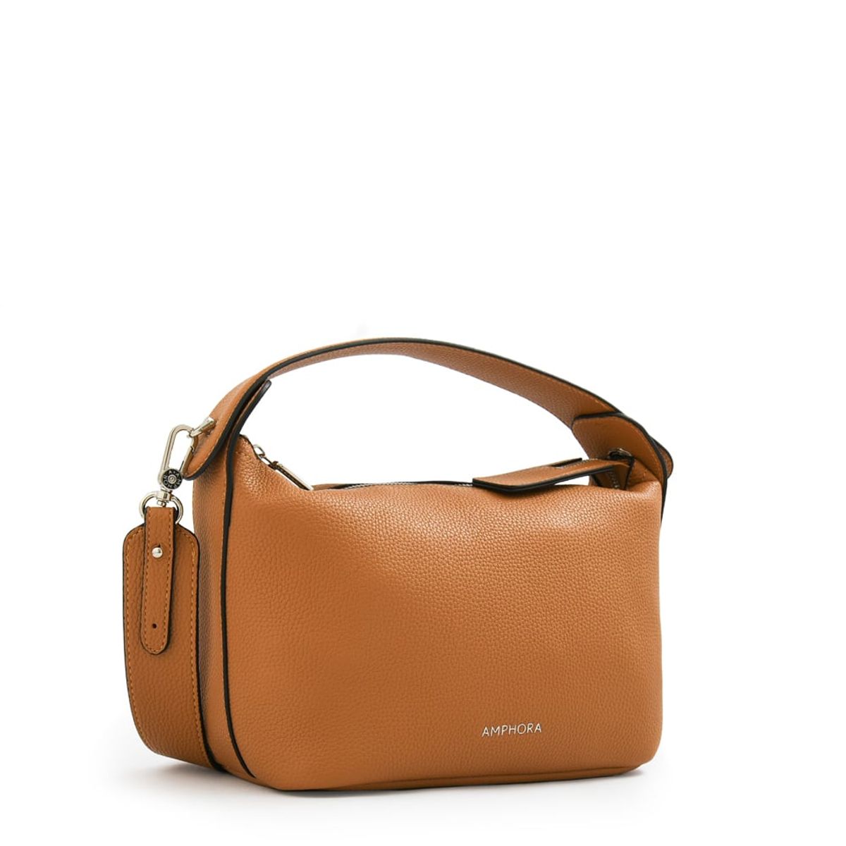 AMPHORA - Cartera Corte Oval mediana marion camel