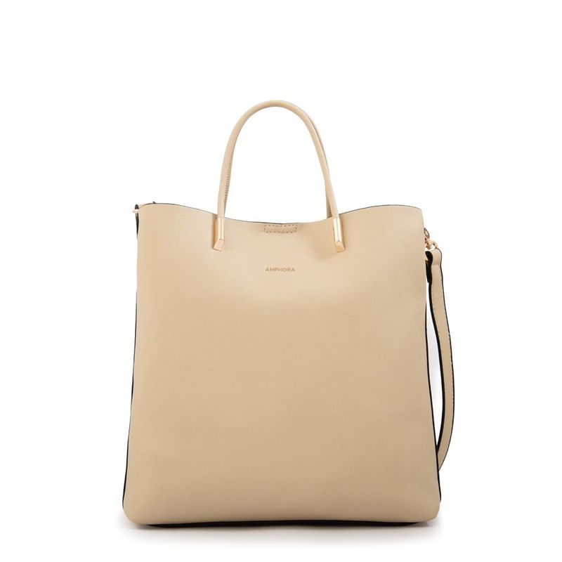 AMPHORA - Cartera Bandolera mediana valencia blanco crudo