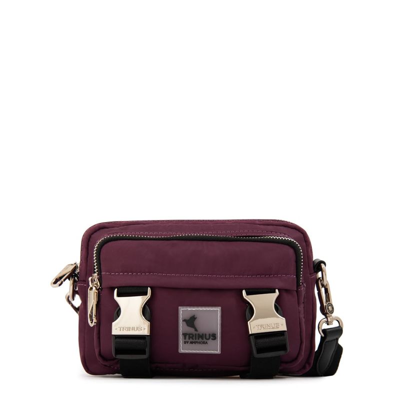 TRINUS - Cartera Bandolera mediana gina burdeo