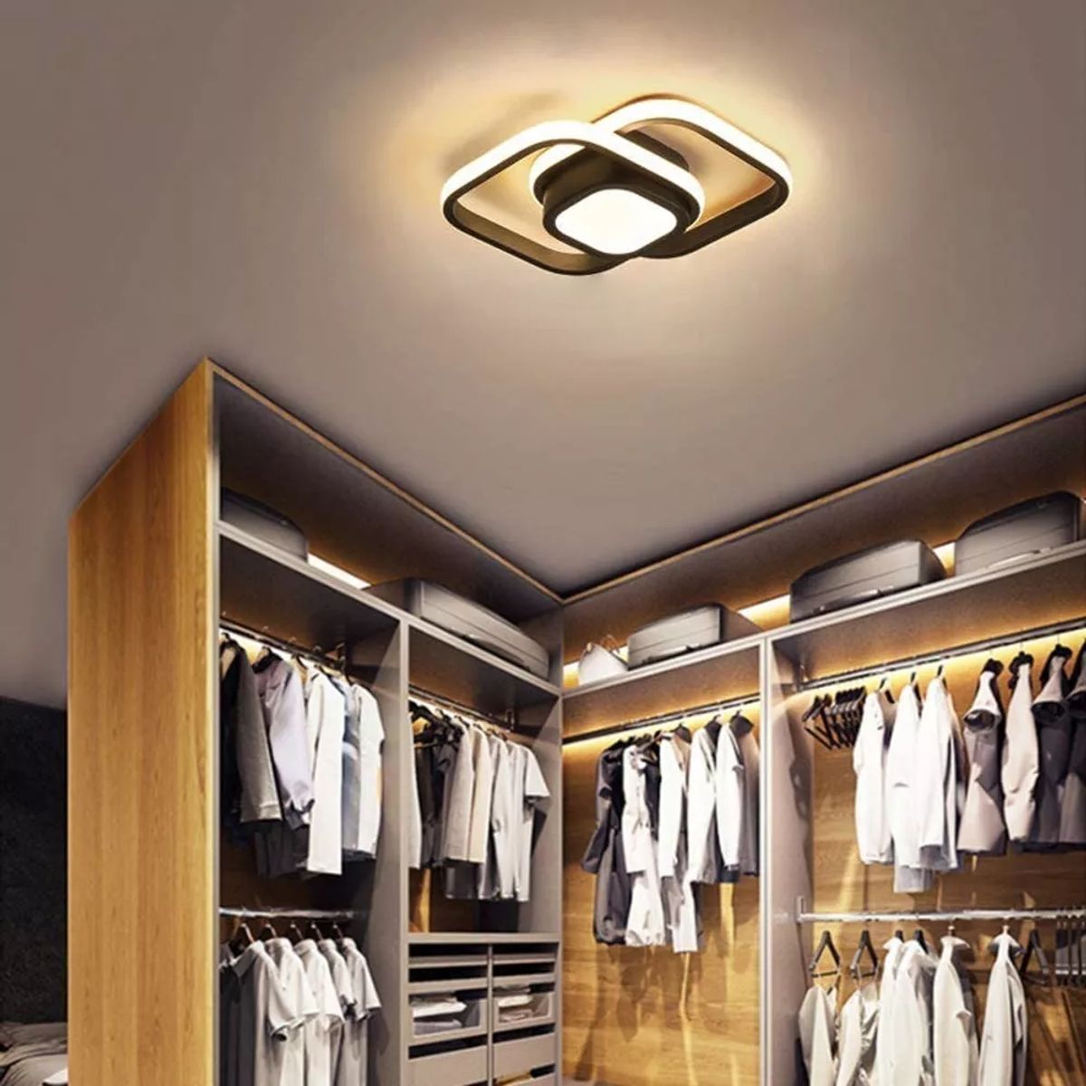 CASA NEW - Lámpara de Techo Led Acrílica Moderno 3 Colores