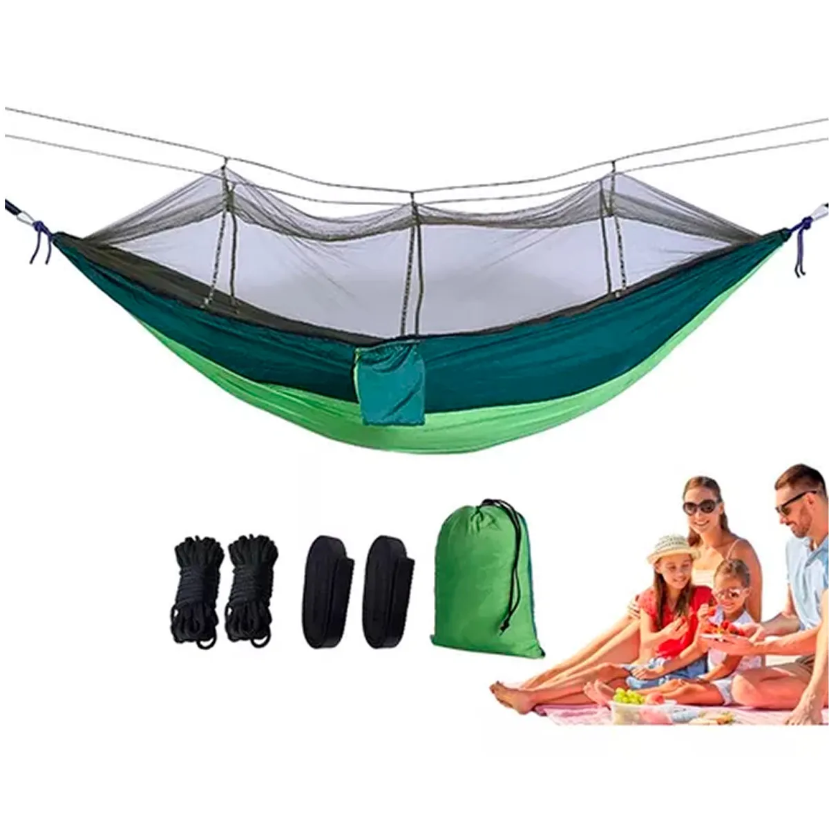ESHOPANGIE - Hamaca Portátil Con Mosquitero Para Camping Aire Libre