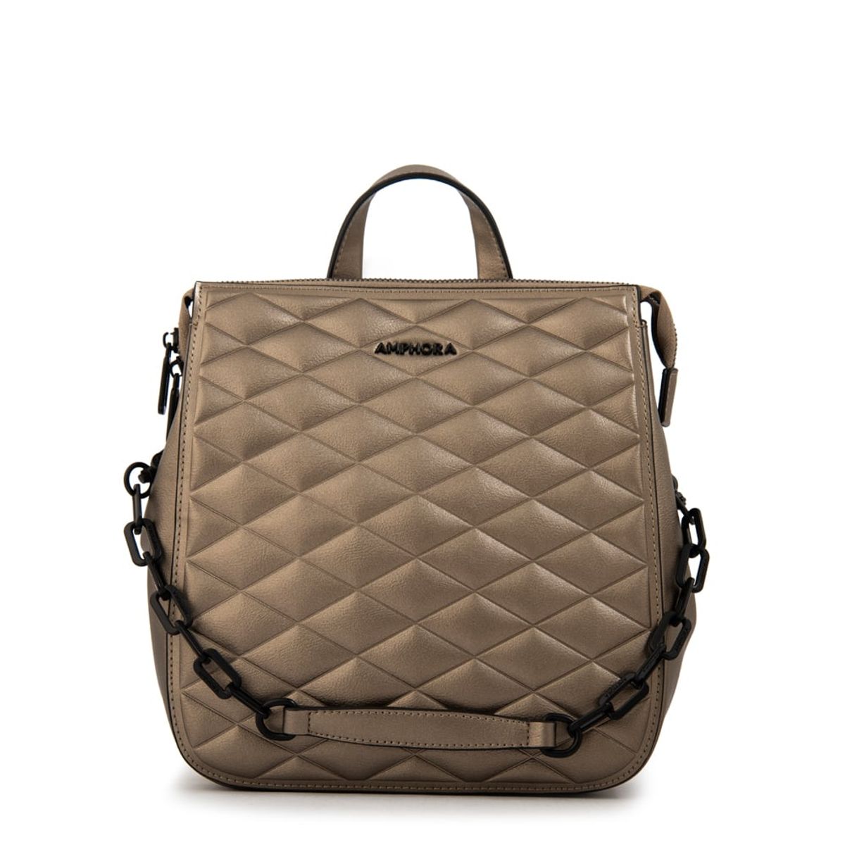 AMPHORA - Mochila suiza mediana plateado oscuro