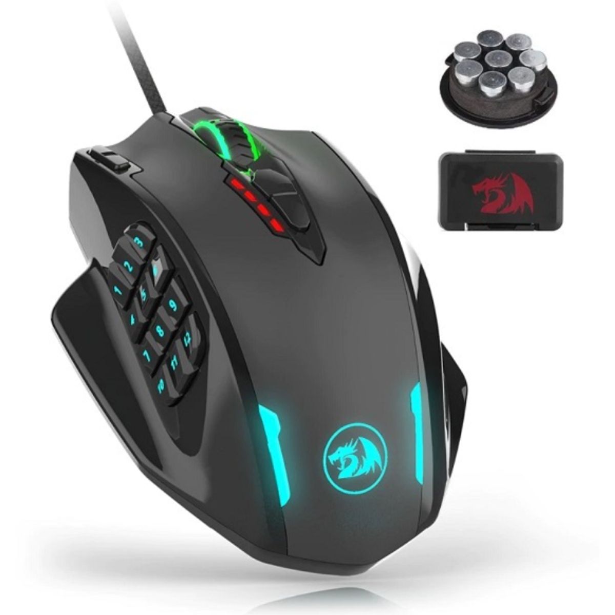 REDRAGON - Mouse Gamer - Redragon M908 Impact - RGB - 19 Botones - USB