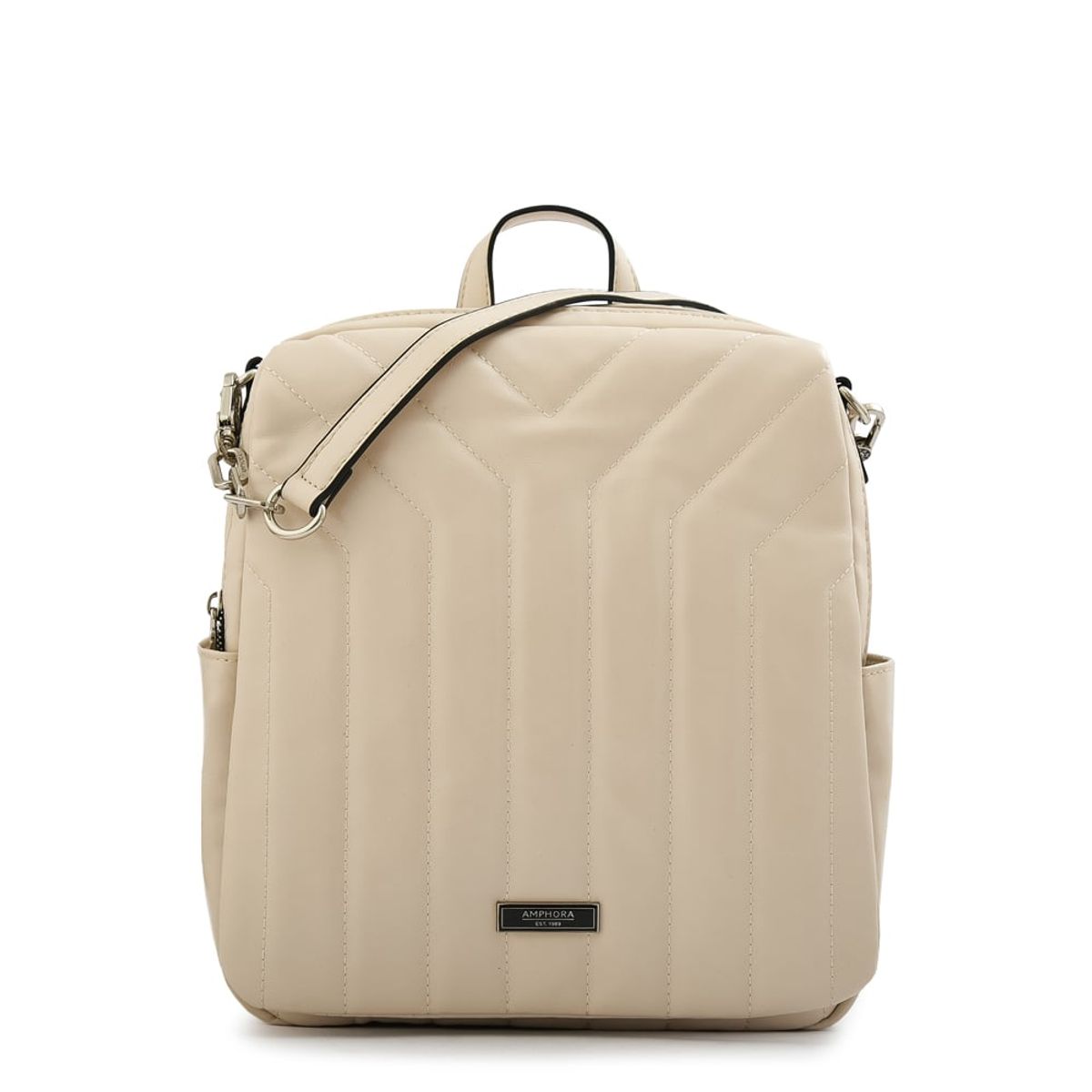 AMPHORA - Mochila armenia mediana blanco crudo