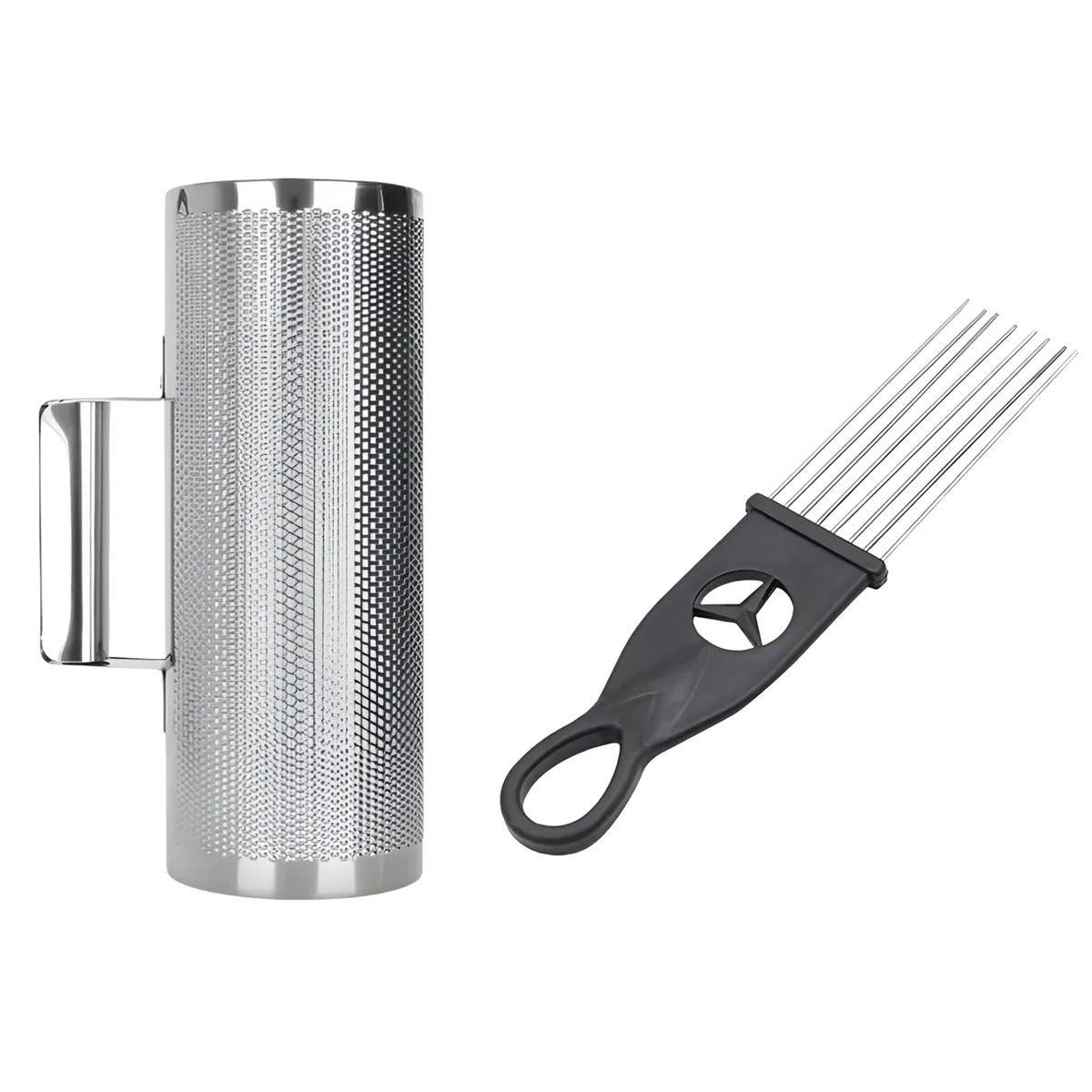 OEM - Guiro Musical Ultra Compacto Inoxidable 21x7cm + Cepillo