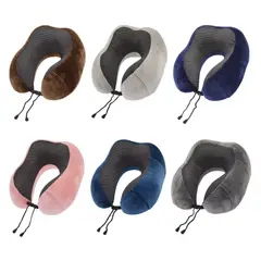 GENERICO - Cojin Cuello de Viaje Color Rosado Cervical Auto Oficina
