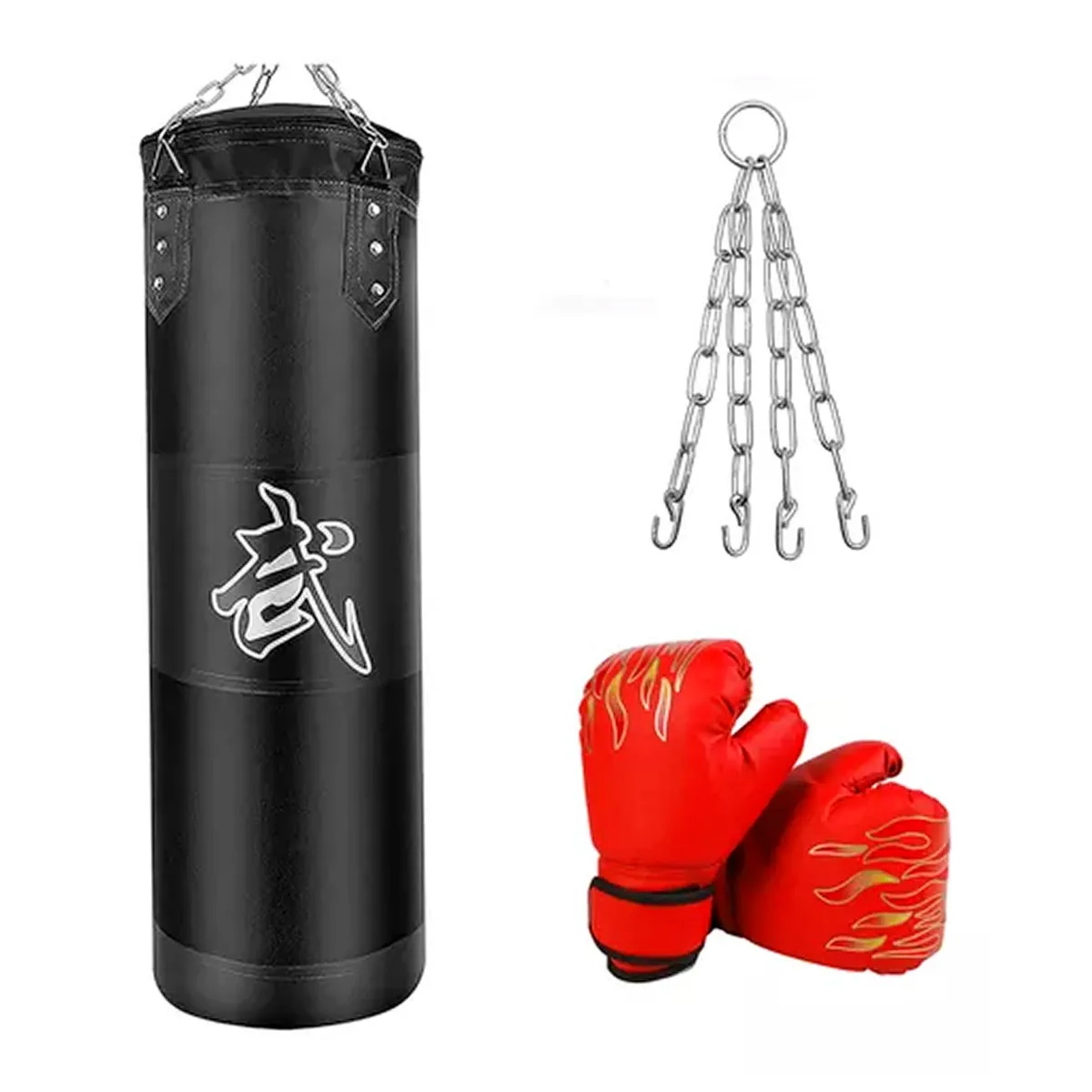ESHOPANGIE - Saco De Boxeo Vacio Punching Ball Bag Box + Cadenas
