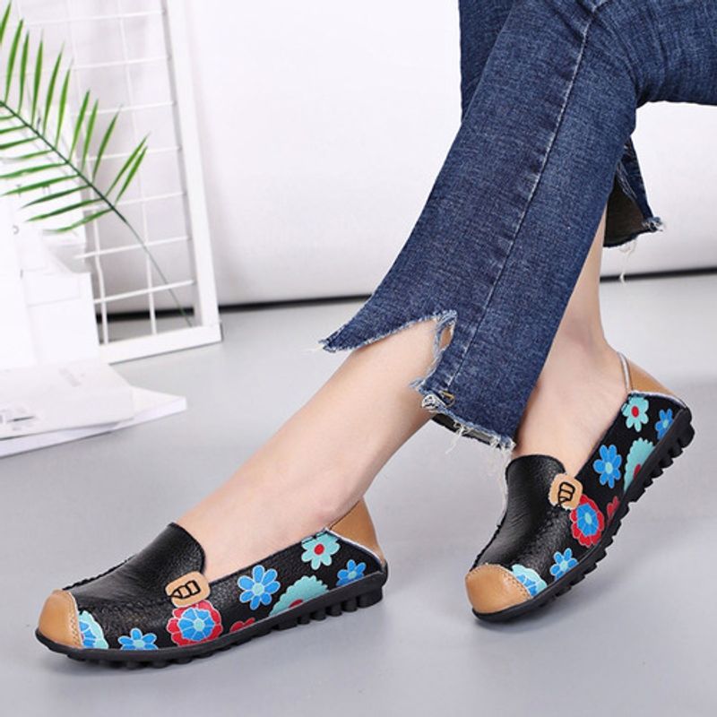 XHCY - Nuevo Mujer Cuero Zapatos Mocasines Soft Ocio Pisos Fem12641