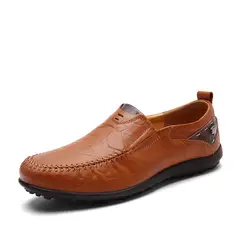 XHCY - Mocasines De Cuero Para Hombre Todas Las Temporadas Flats Za