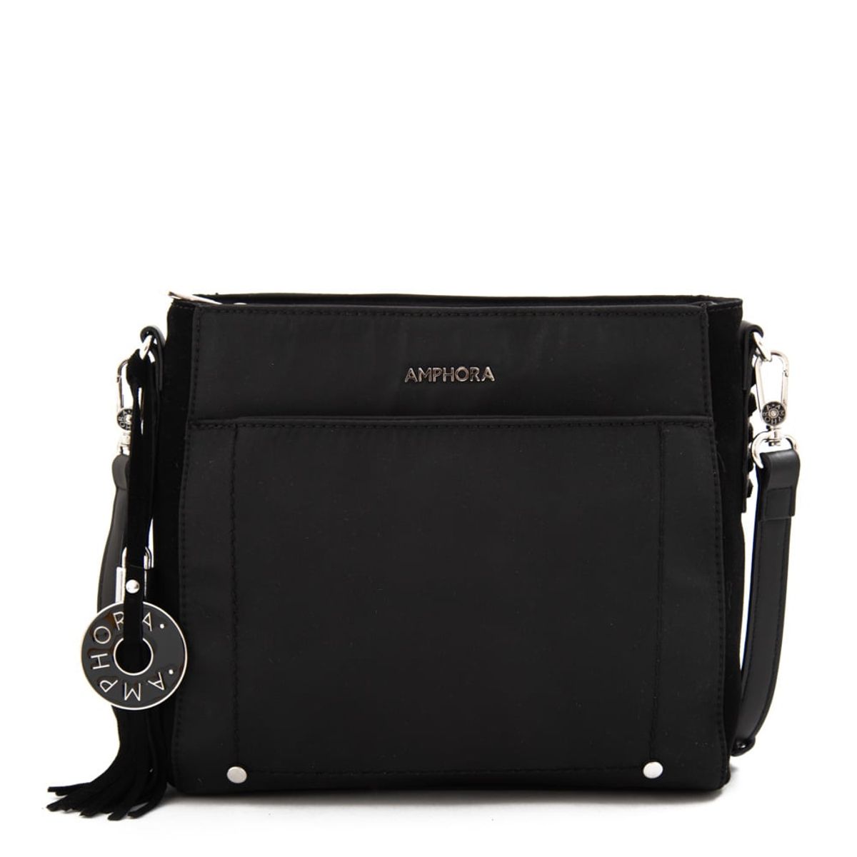 AMPHORA - Cartera bandolera etiopia mediana negro especial