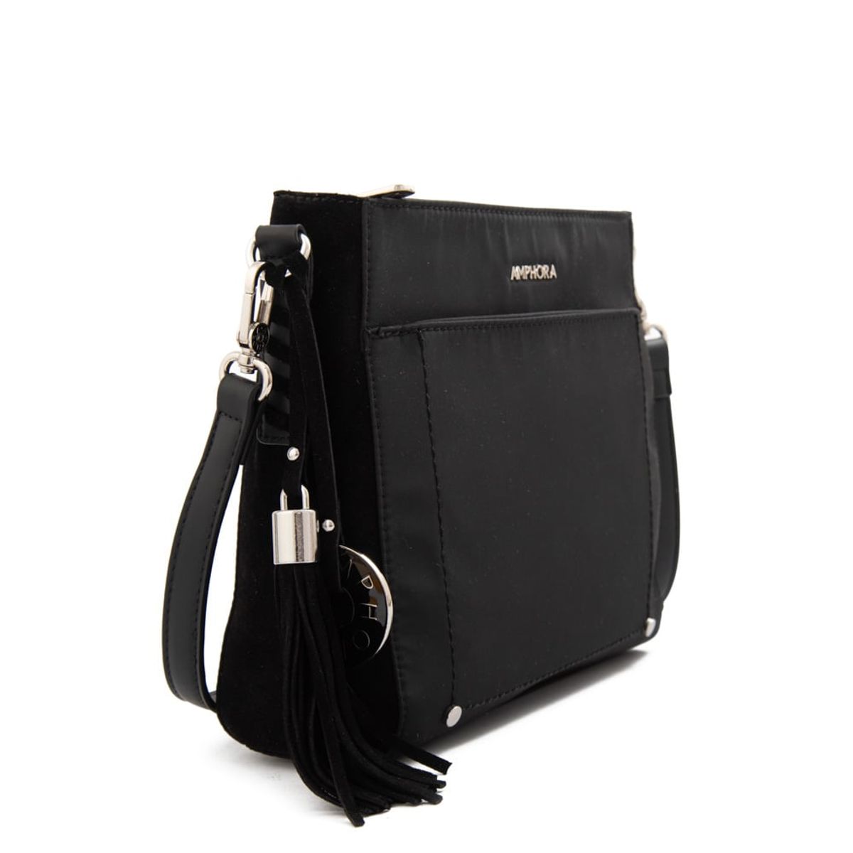 AMPHORA - Cartera bandolera etiopia mediana negro especial