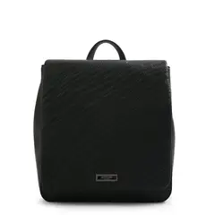 AMPHORA - Mochila con tapa guinea mediana negro