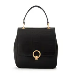 AMPHORA - Mochila con tapa libia mediana negro especial