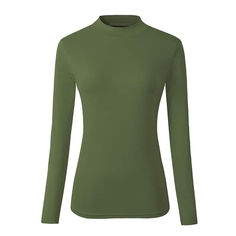 GARSIL - Camiseta Cuello Alto - Polera - Beatle Para Mujer - Primera Capa Bambu.-
