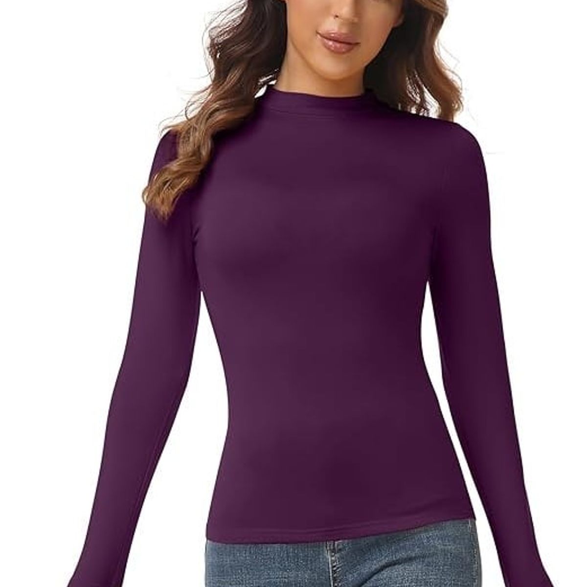 GARSIL - Camiseta Cuello Alto - Polera - Beatle Para Mujer - Primera Capa Bambu