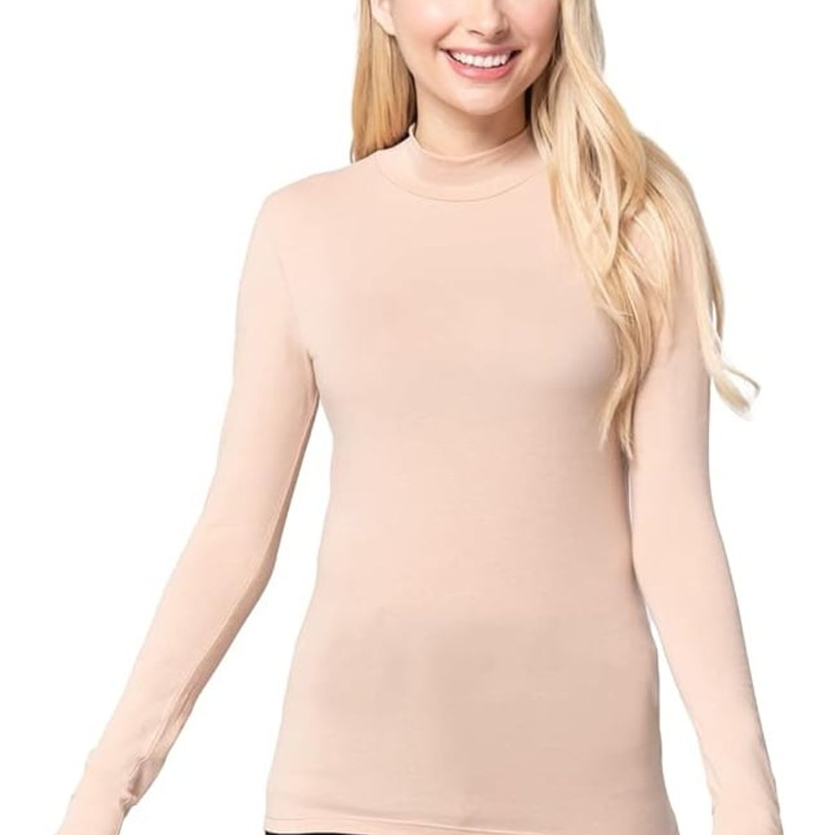 GARSIL - Camiseta Cuello Alto - Polera - Beatle Para Mujer - Primera Capa Bambu