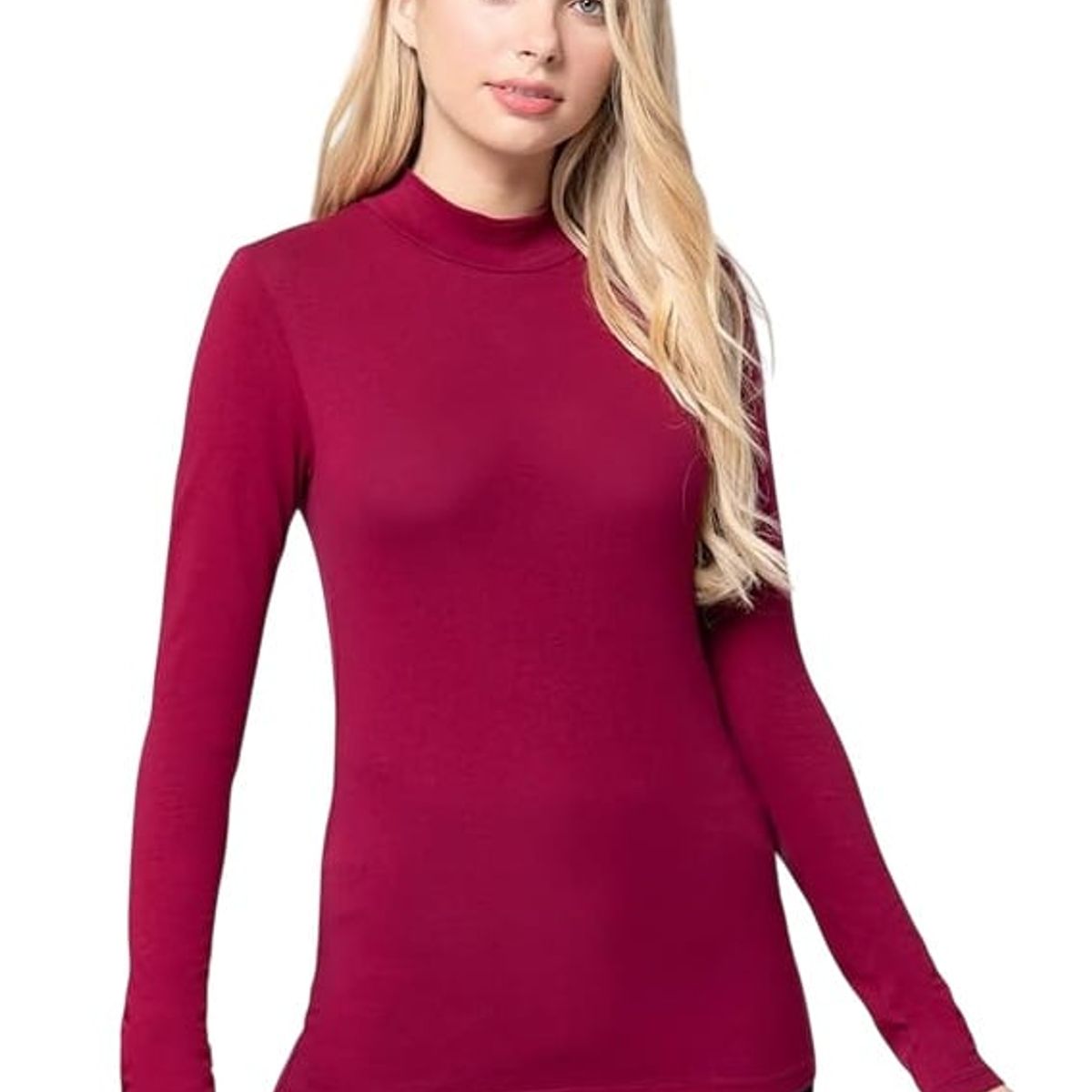 GARSIL - Camiseta Cuello Alto - Polera - Beatle Para Mujer - Primera Capa Bambu