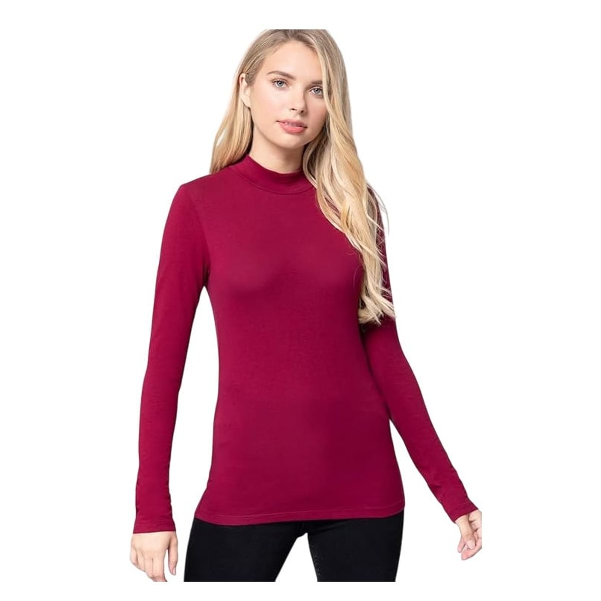 GARSIL - Camiseta Cuello Alto - Polera - Beatle Para Mujer - Primera Capa Bambu