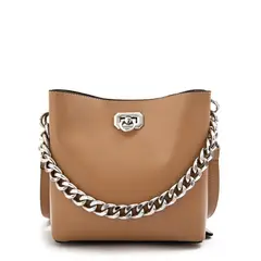 AMPHORA - Cartera Bandolera mediana sofia beige oscuro