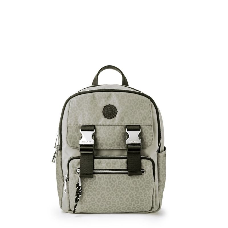 TRINUS - Mochila college mediana taupe