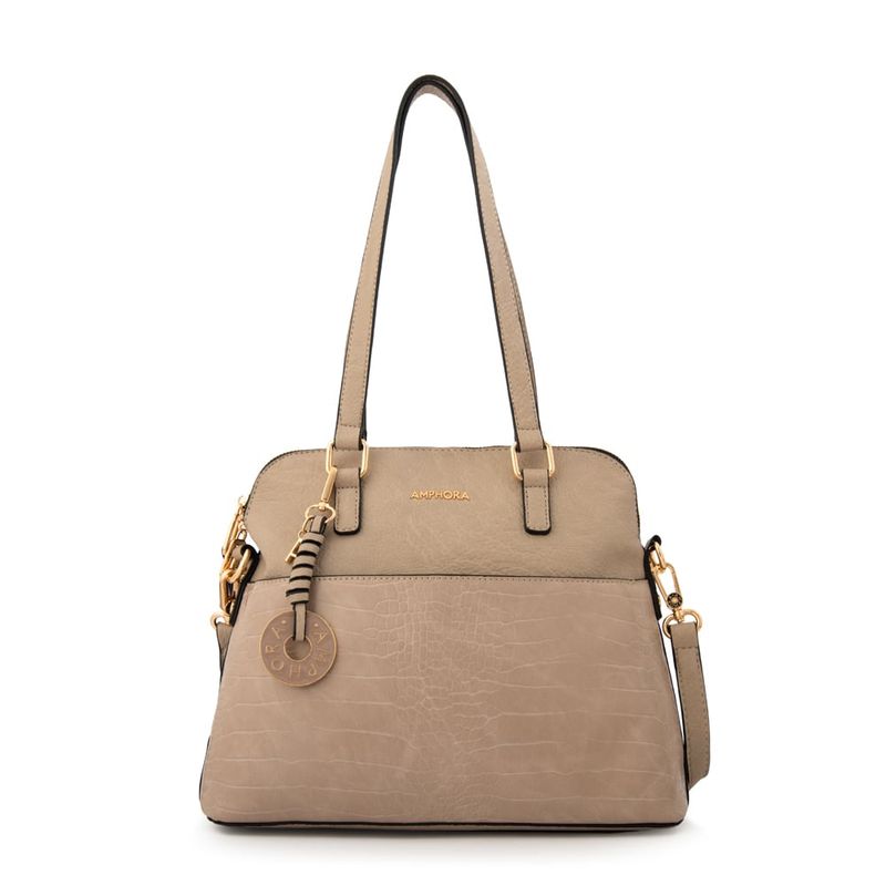 AMPHORA - Cartera Dos Asas mediana genova beige