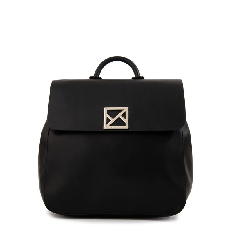 AMPHORA - Mochila con tapa mediana porto negro