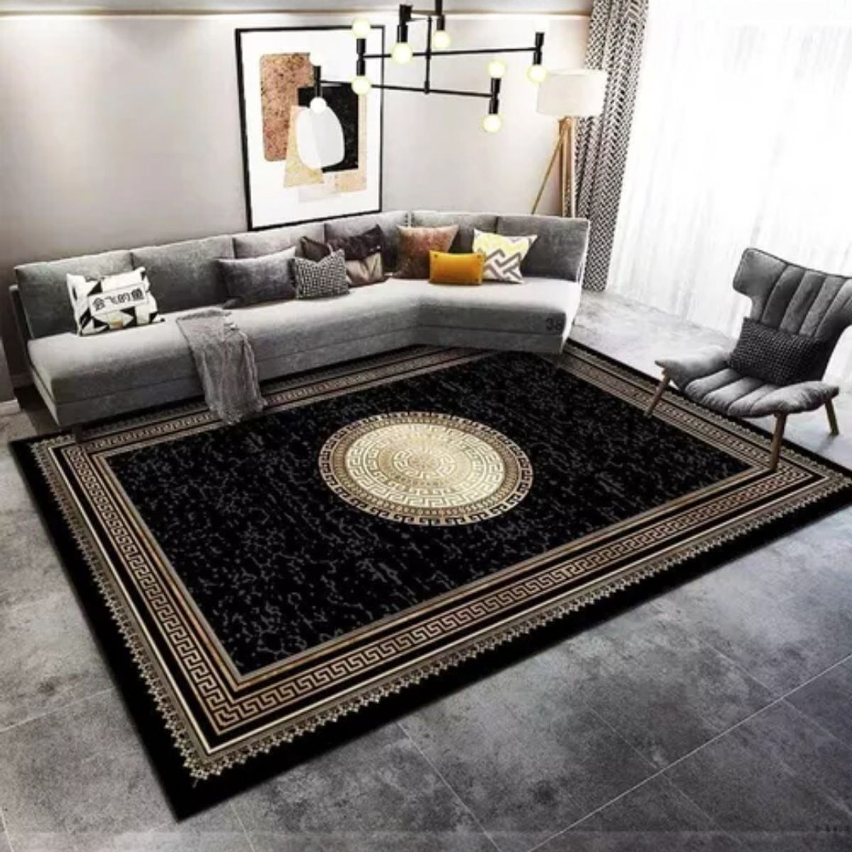 ANGELES DEL HOGAR - ALFOMBRA LISA CON DISEÑO EN 3D 200X240CM