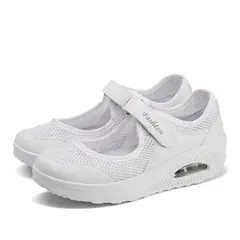 XHCY - Zapatillas Casual Transpirables Con Punta Redonda Para Mujer
