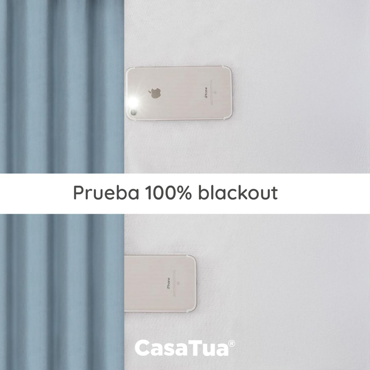 CASATUA - Cortina Blackout 100% 135x220cm Tipo Gamuza Casatua Set de 2 - Turquesa