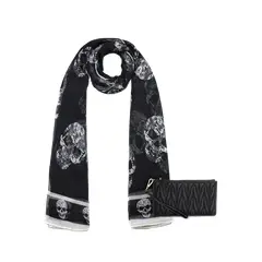 KENNETH COLE - Pack Billetera Abella negra + Pañuelo Oni negro