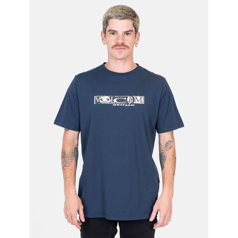 VOLCOM - Polera MC Critter Azul Marino Hombre Volcom - Azul Marino