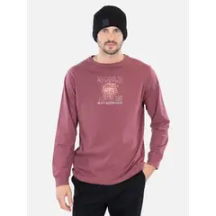 RUSTY - Polera ML Offtrack Burdeo Hombre - Burdeos