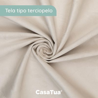 Imagen 2 del producto Cortina 100% Blackout Terciopelo Engomada 135x220 x2 - Beige
