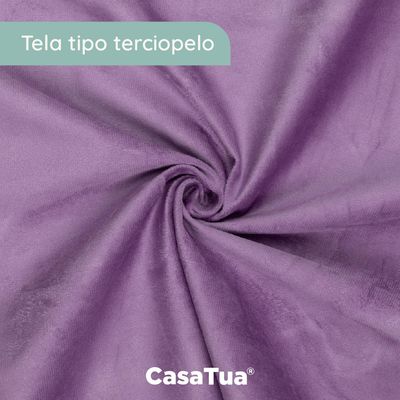 Imagen 2 del producto Cortina 100% Blackout Terciopelo Engomada 135x220 x2 - Lila