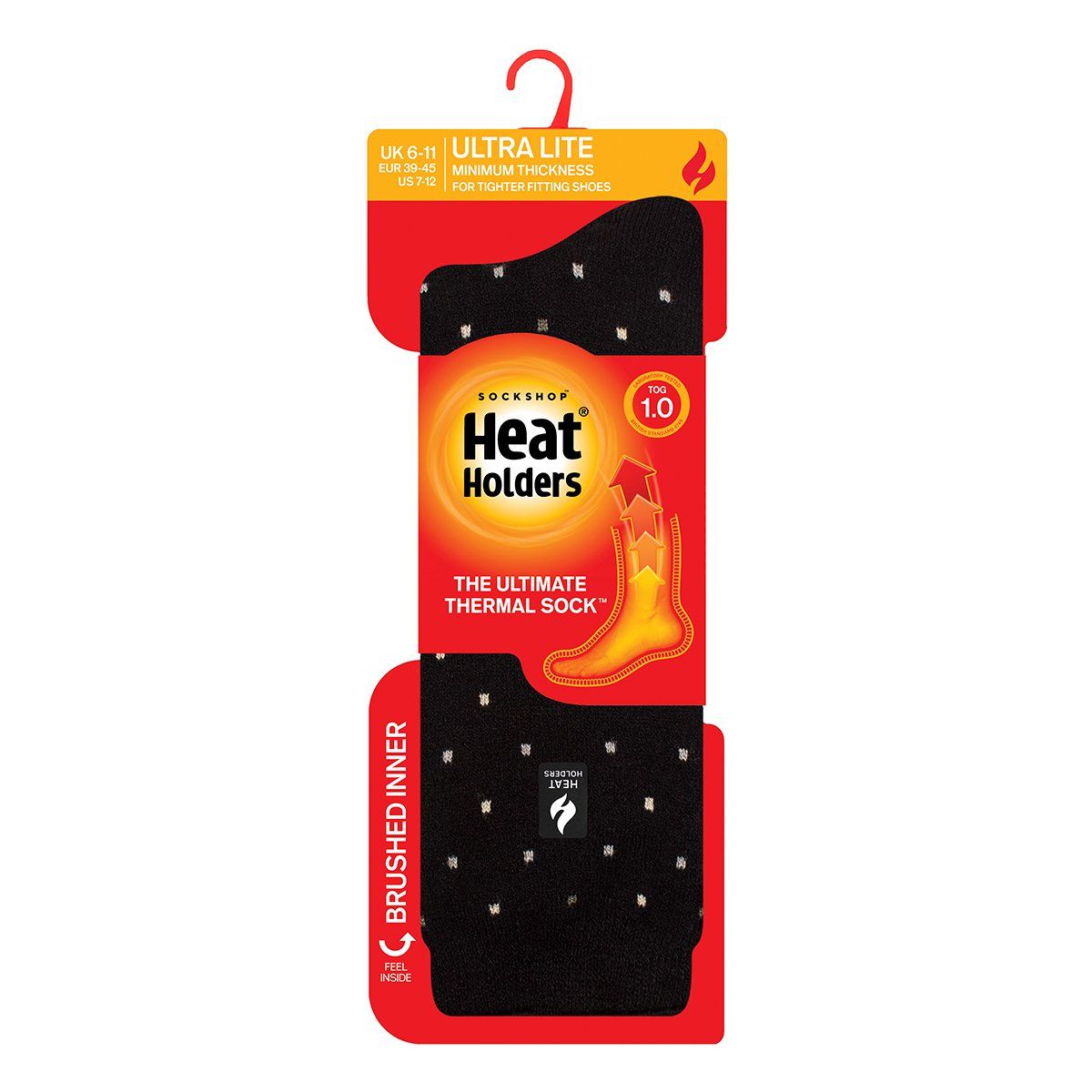 HEAT HOLDERS - Calcetín Ultra Lite Micro Square Negro Heat Holders