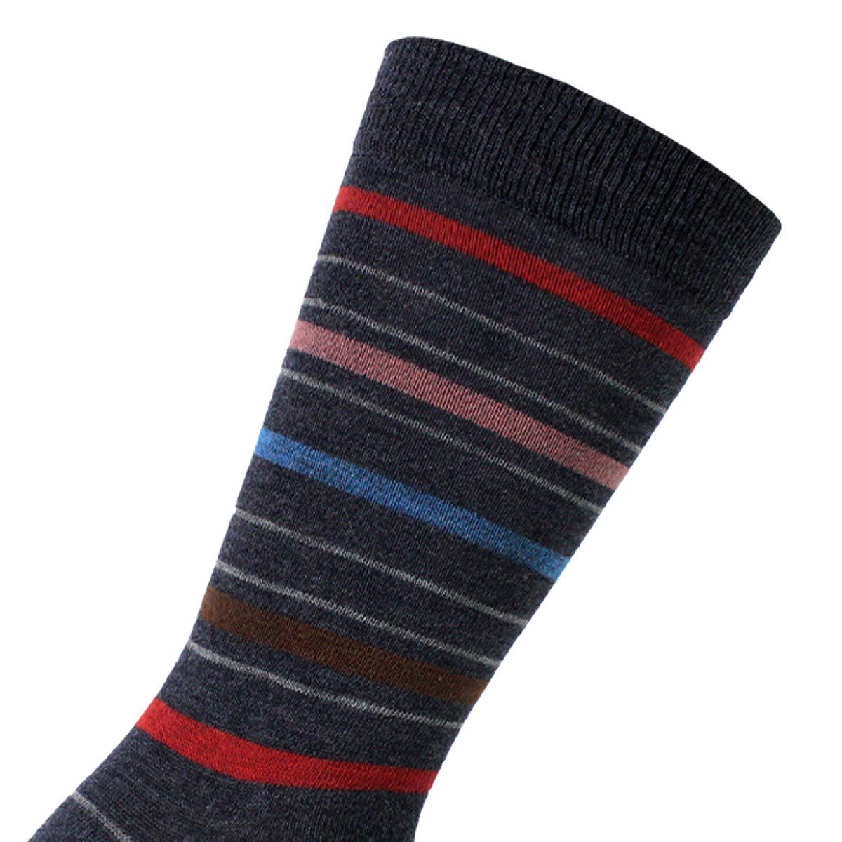 MONARCH - 2 Pares Calcetín Bamboo Lineas Marengo Monarch