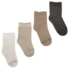 MONARCH - 4 Pares Calcetín Bamboo Basic Beige