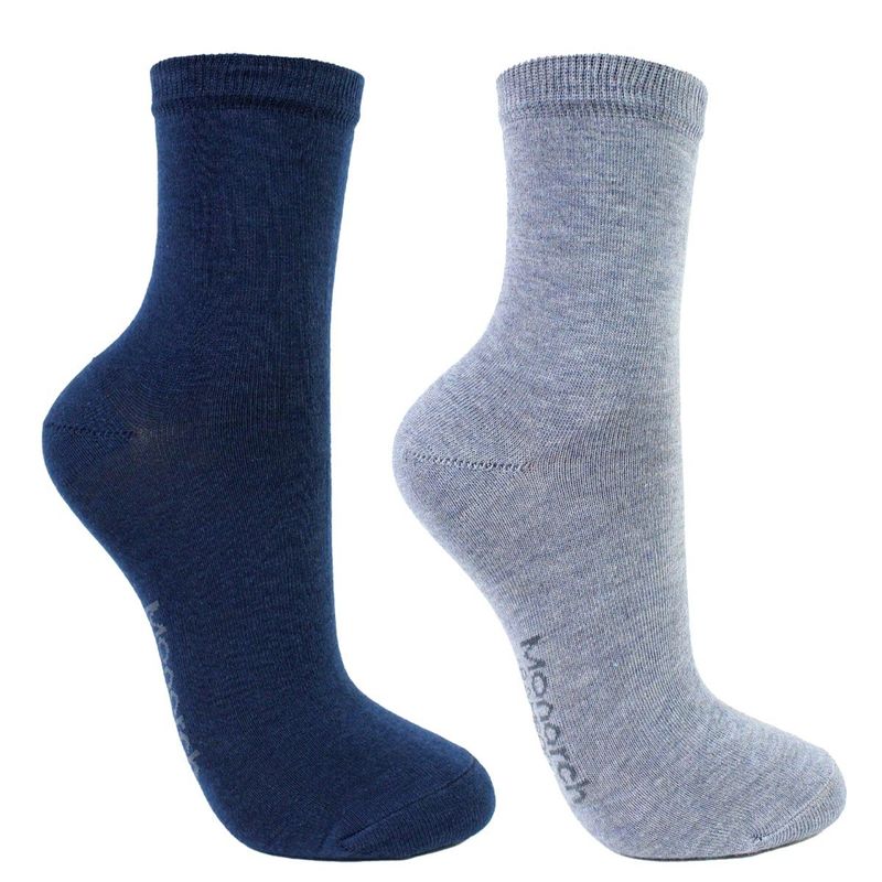 MONARCH - 2 Pares Calcetín Bamboo Basic Azul Monarch