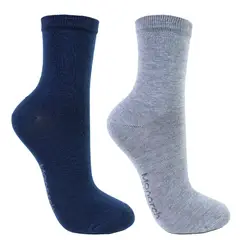 MONARCH - 2 Pares Calcetín Bamboo Basic Azul