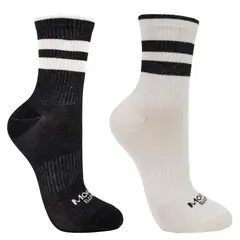MONARCH - 2 Pares Calcetín Bamboo Deportivo Blanco Invierno
