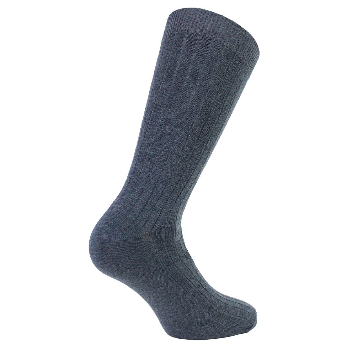 PERUGGI - Calcetín Bamboo Acanalado Largo Americano Jeans PERUGGI