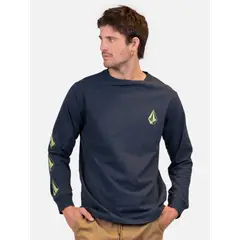 VOLCOM - Polera ML Outstorm Azul Marino Hombre - Azul Marino