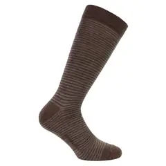 PERUGGI - Calcetín Lana Merino Rayas Chocolate