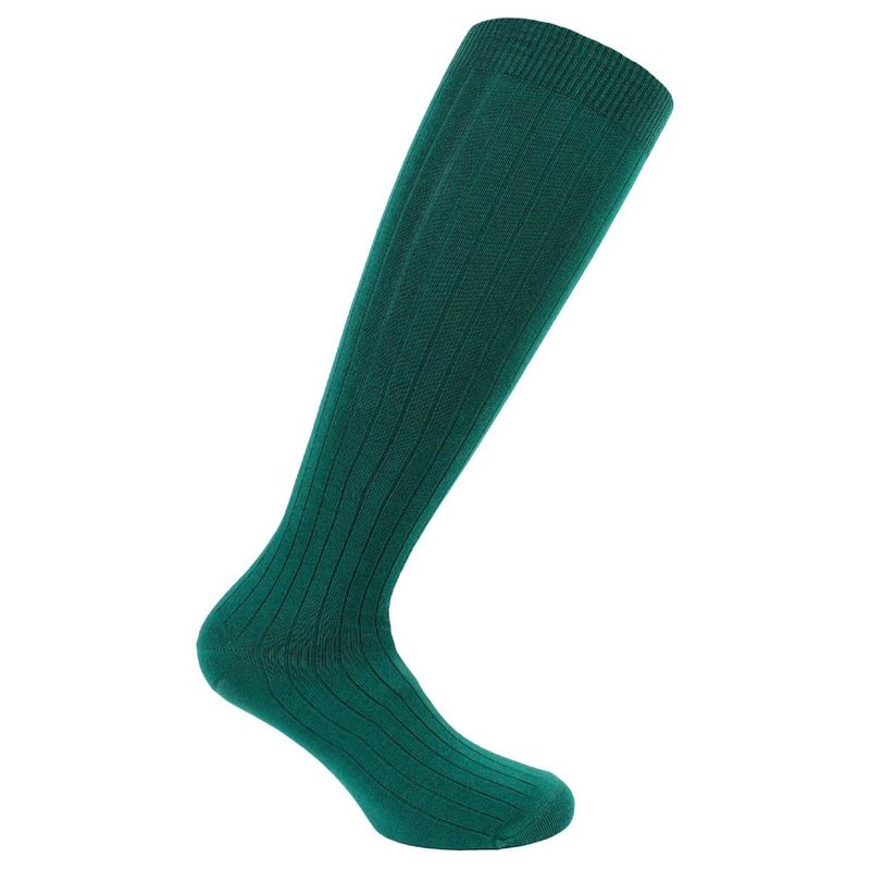 PERUGGI - Calceta Bamboo Acanalado Largo 47 Verde PERUGGI