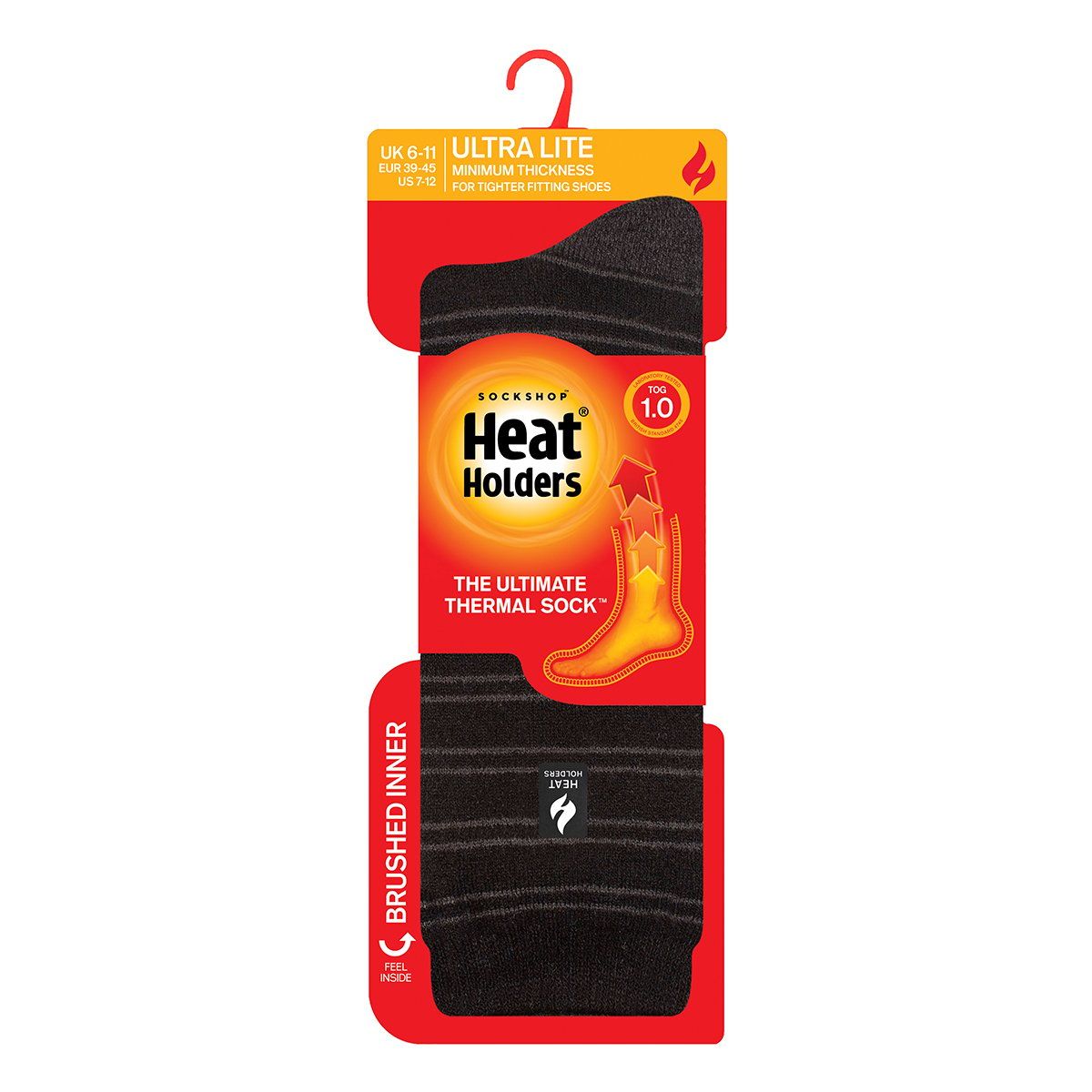 HEAT HOLDERS - Calcetín Ultra Lite Orodover Stripe Negro Heat Holders