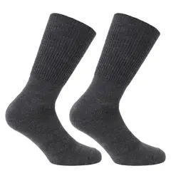 MONARCH - 2 Pares Calcetín Cashmere Puño Suave Gris