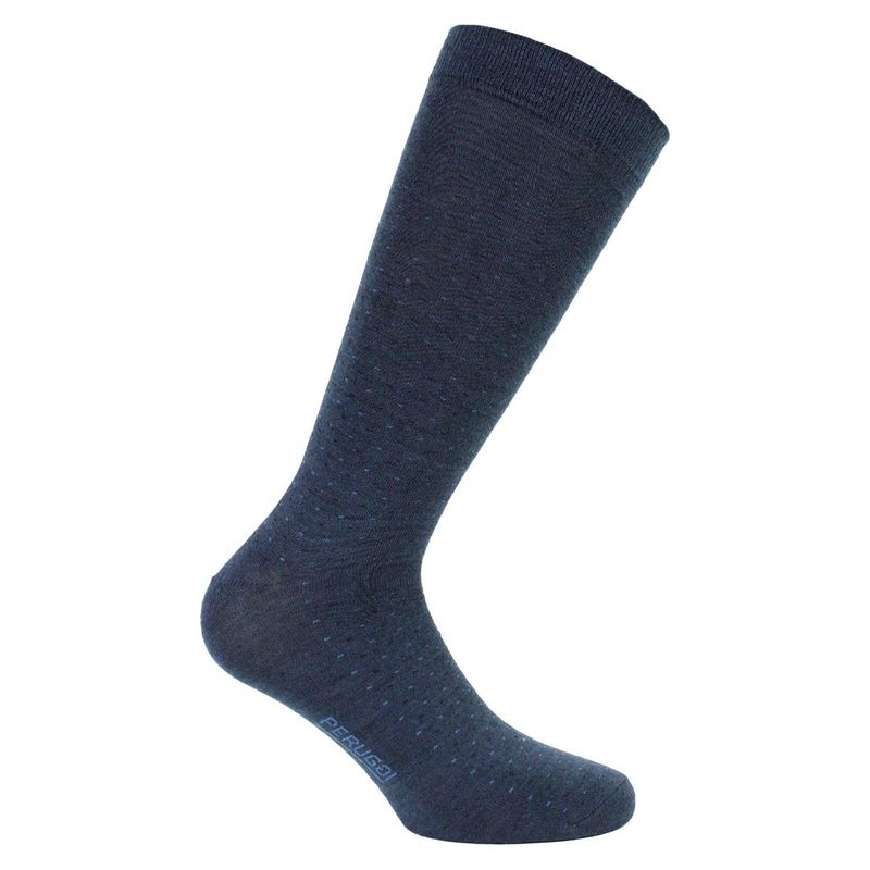 PERUGGI - Calcetín Lana Merino Puntos Azul PERUGGI