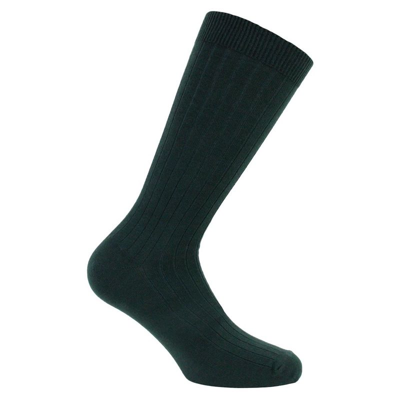 PERUGGI - Calcetín Bamboo Acanalado Largo Americano Verde PERUGGI